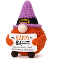 Handmade Crochet Halloween Gnome Doll, Cute Holiday Encouragement Plush, Spooky Season Emotional Support Toy, Funny Halloween Gift