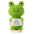 Handmade Crochet Positive Frog Doll, Cute Encouragement Plush, Emotional Support Tiny Frog, Inspirational Cheer-Up Gift