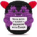 Halloween Positive-Energy Little Devil Handmade Crochet Monster Doll Motivational Gift Decor
